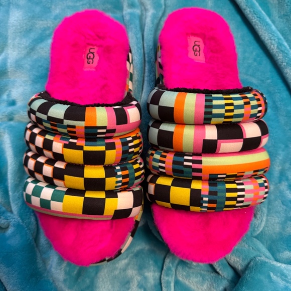 UGG W MAXI CHECKS SLUDE - Picture 3 of 7